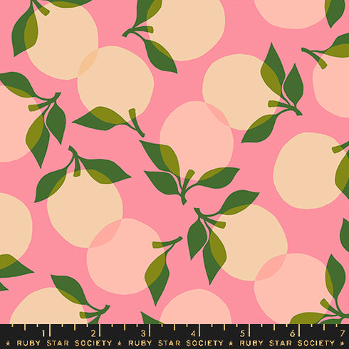 Juicy Tumbling Peaches in Sorbet - Ruby Star Society Sold by the Half Yard